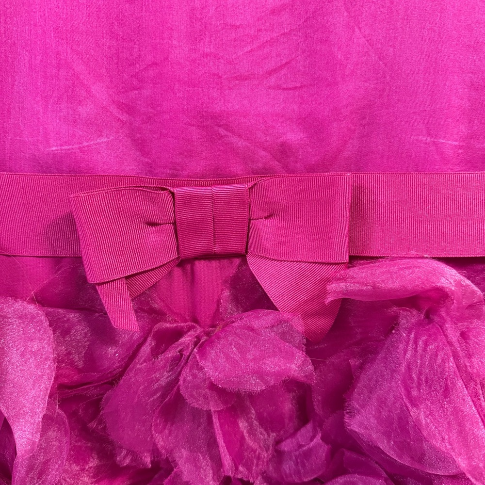 Marchesa for Neiman Marcus x Target Fuchsia Tulle Ruffle Dress Sz 8-10 100% Silk - Picture 6 of 10